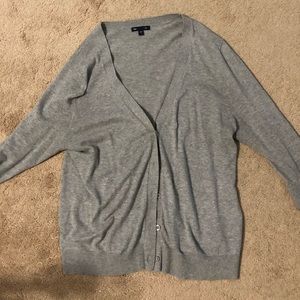 Gap 3/4 length heather gray cardigan in Large